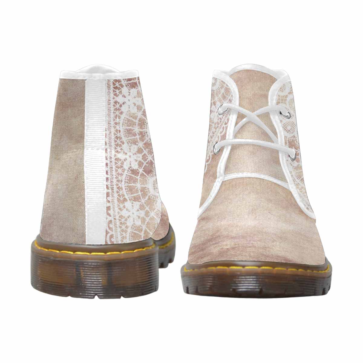 Lace Print, Cute comfy womens Chukka boots, design 35