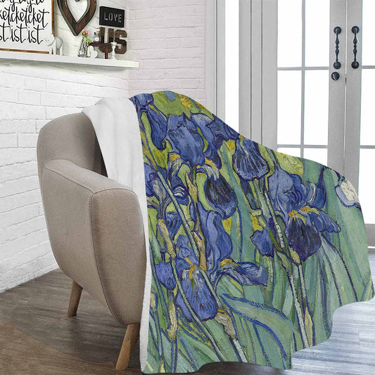 Vintage Floral BLANKET, LARGE 60 in x 80 in, Design 40 C50