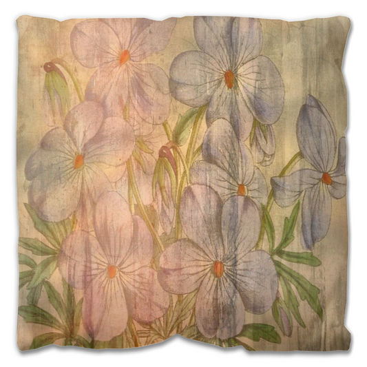Vintage floral Outdoor Pillows, throw pillow, mildew resistance, various sizes, Design 13 xx