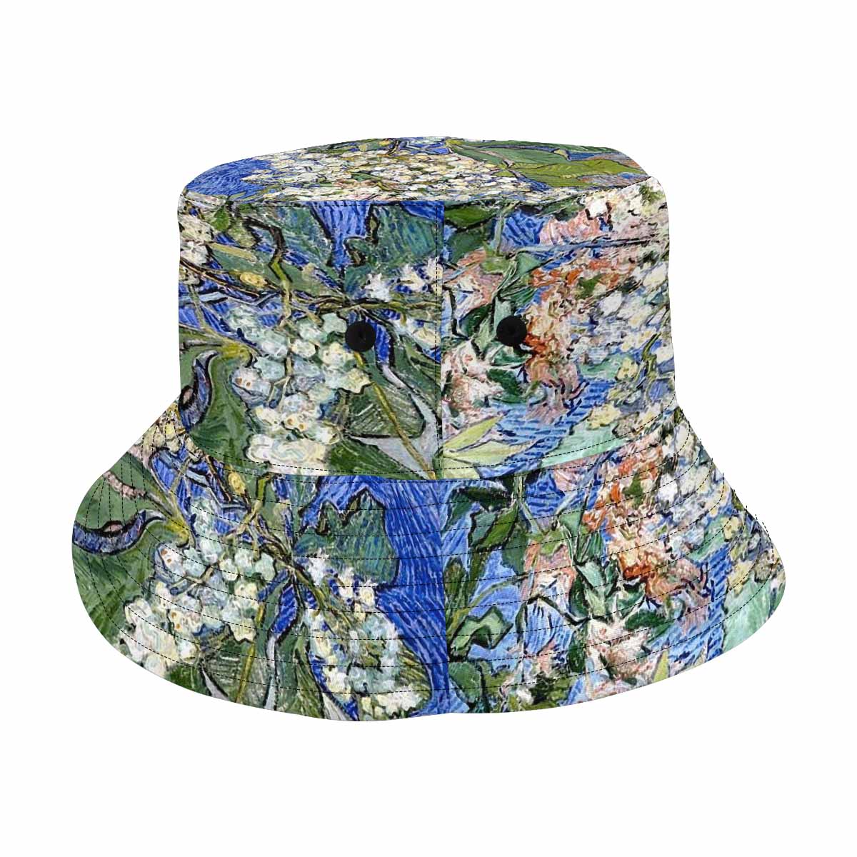 Vintage floral unisex bucket boonie Hat, outdoors hat, Design 04