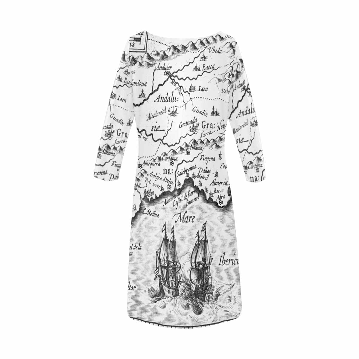 Antique Map loose dress, MODEL 29532, design 16