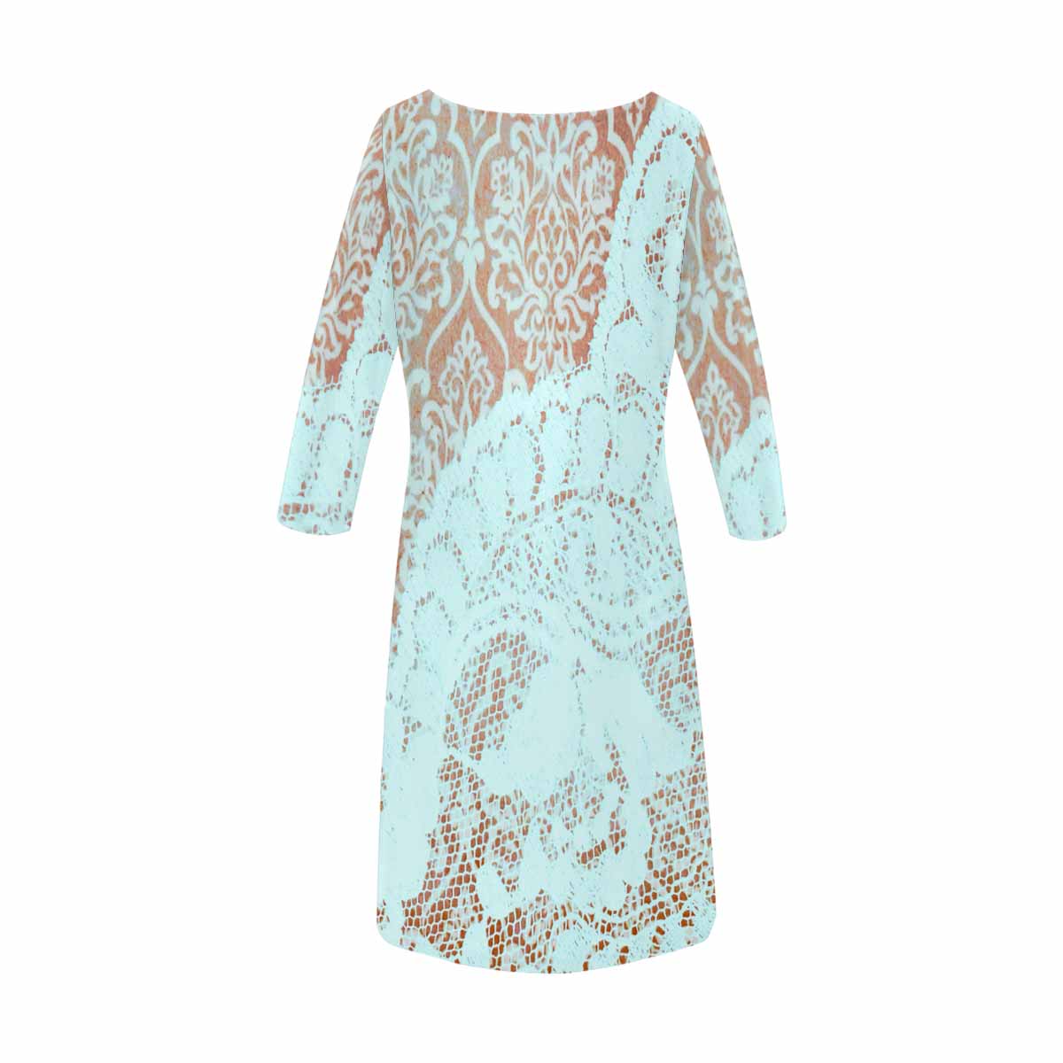 Victorian printed lace loose dress, Design 23
