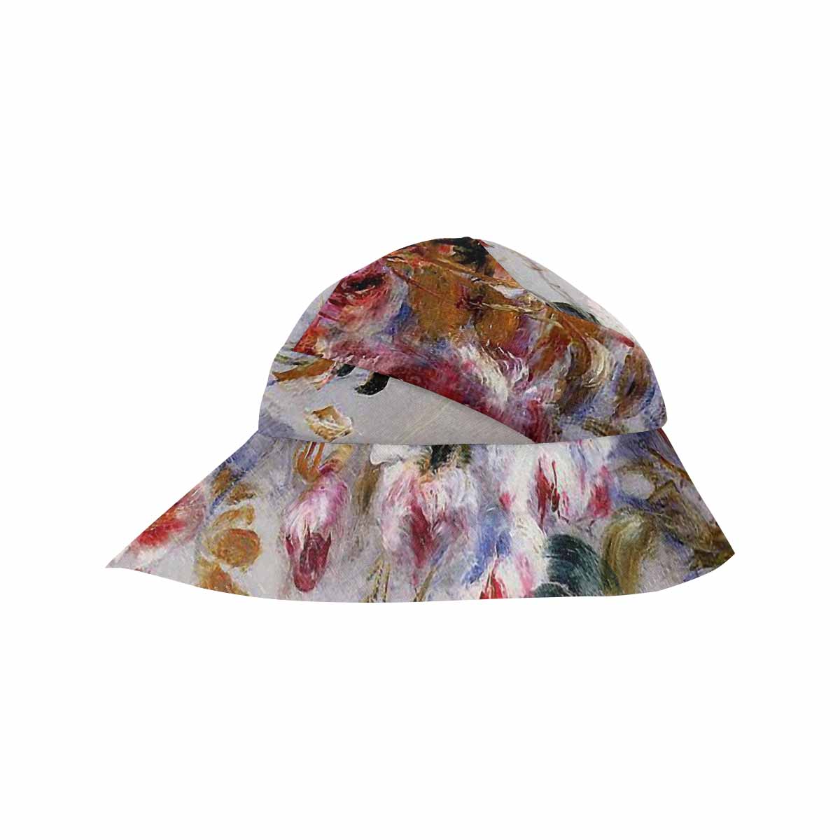 Vintage floral wide brim sunvisor Hat, outdoors hat, Design 12