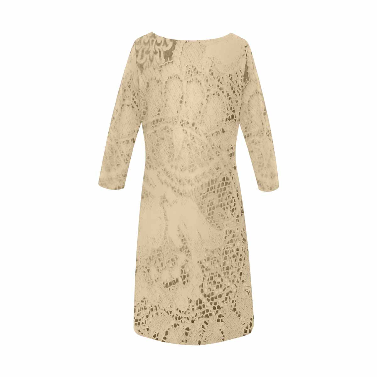 Victorian printed lace loose dress, Design 26