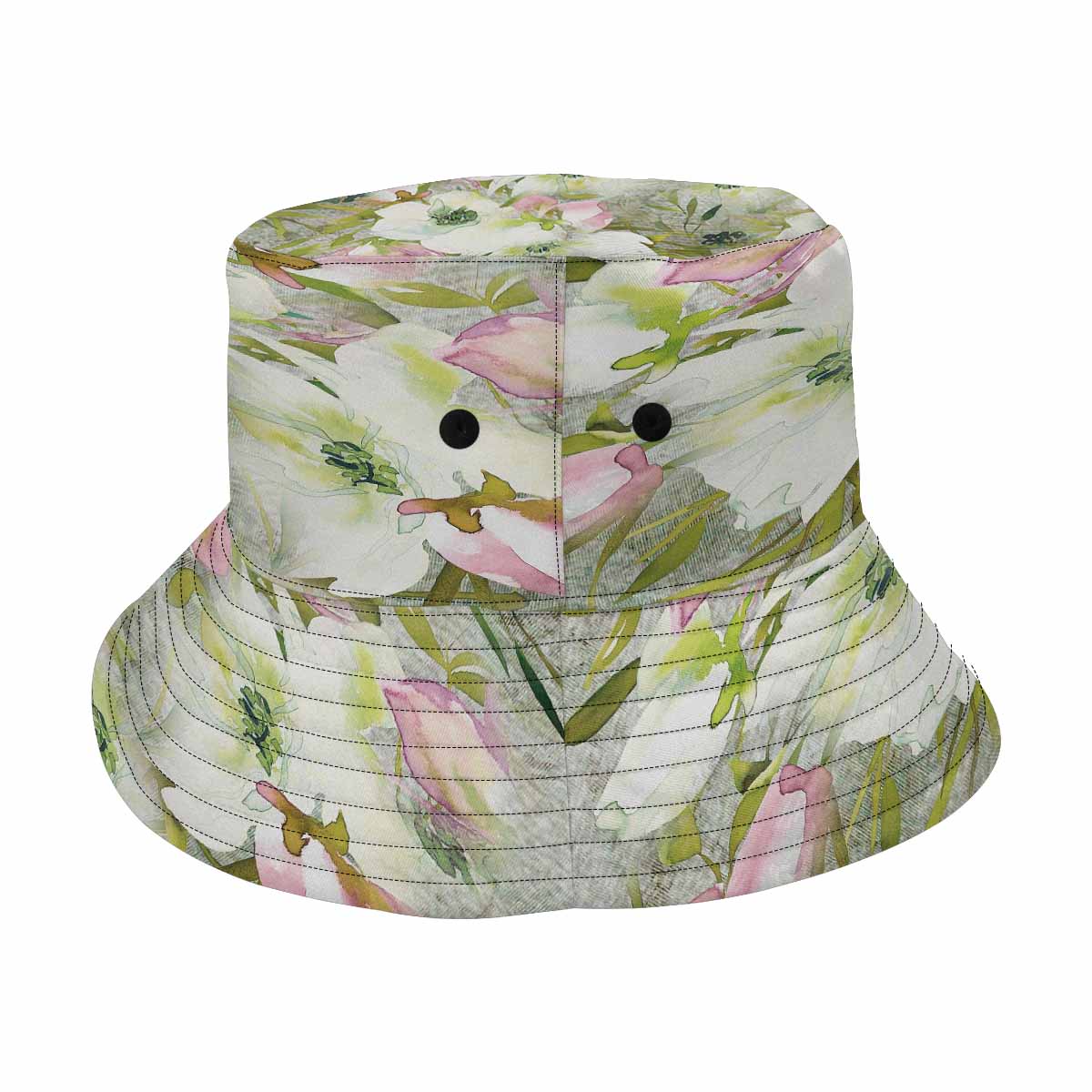 Vintage floral unisex bucket boonie Hat, outdoors hat, Design 03