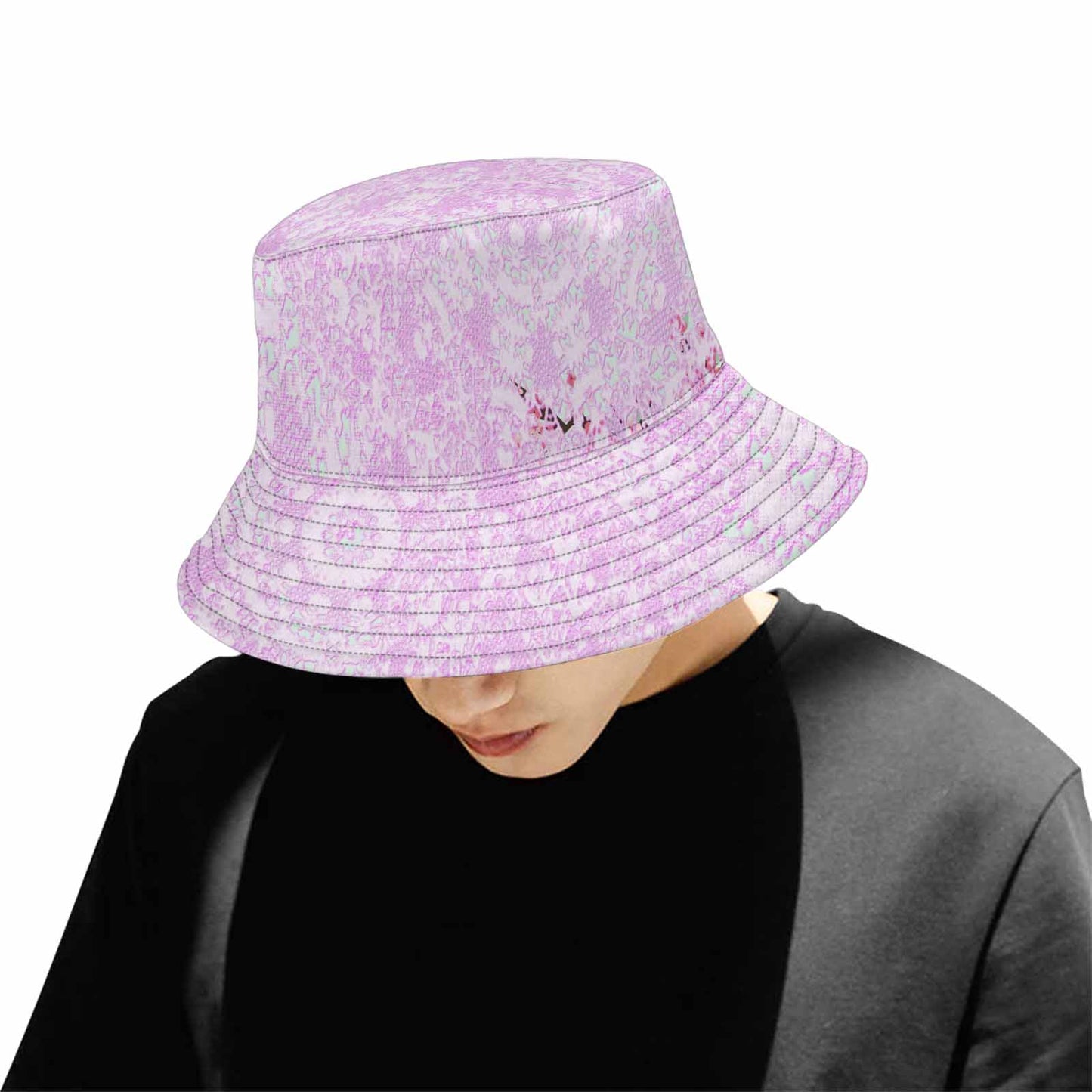 Victorian lace Bucket Hat, outdoors hat, design 09