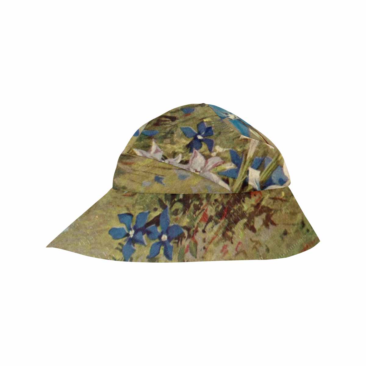 Vintage floral wide brim sunvisor Hat, outdoors hat, Design 39