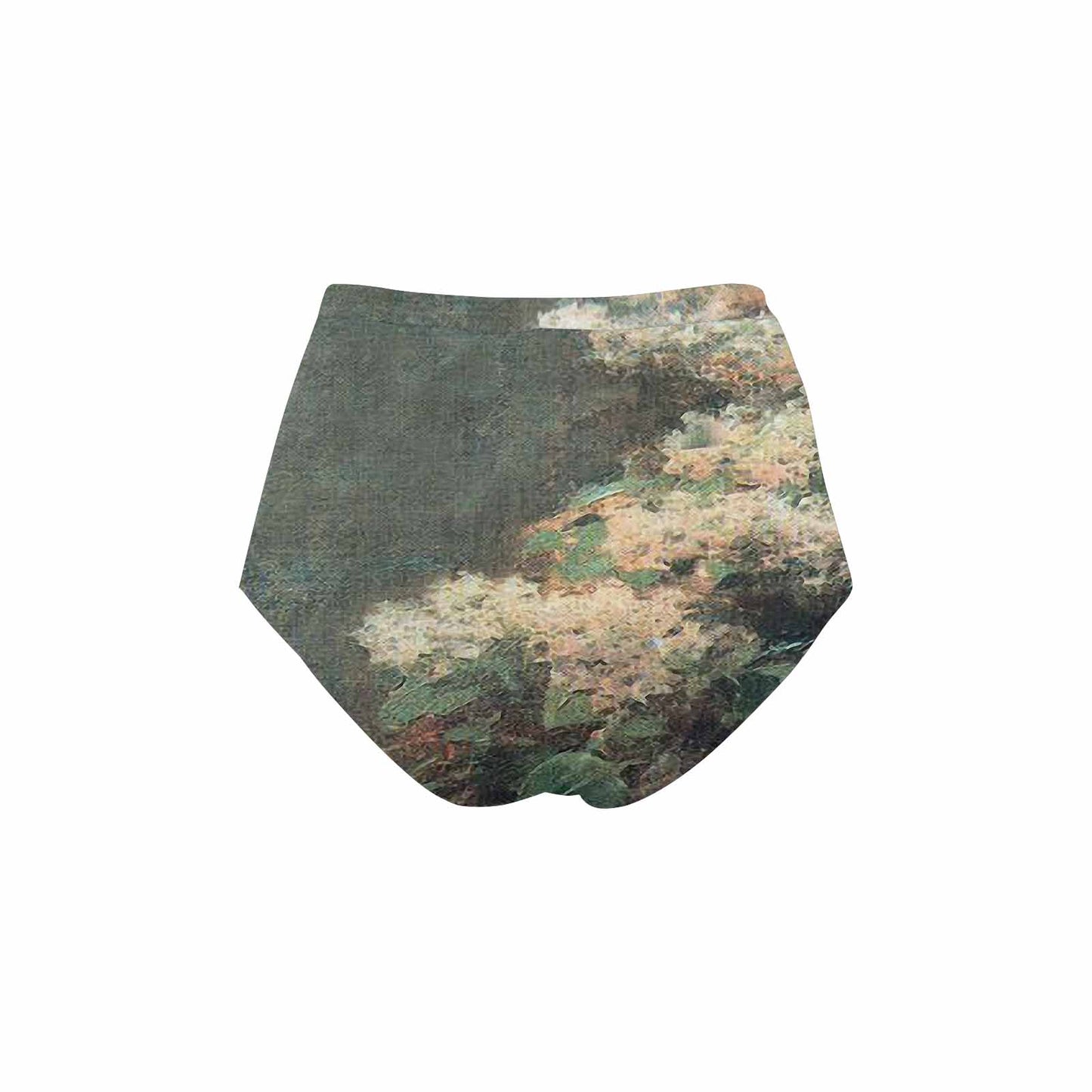 Vintage floral High waist bikini bottom, Design 34