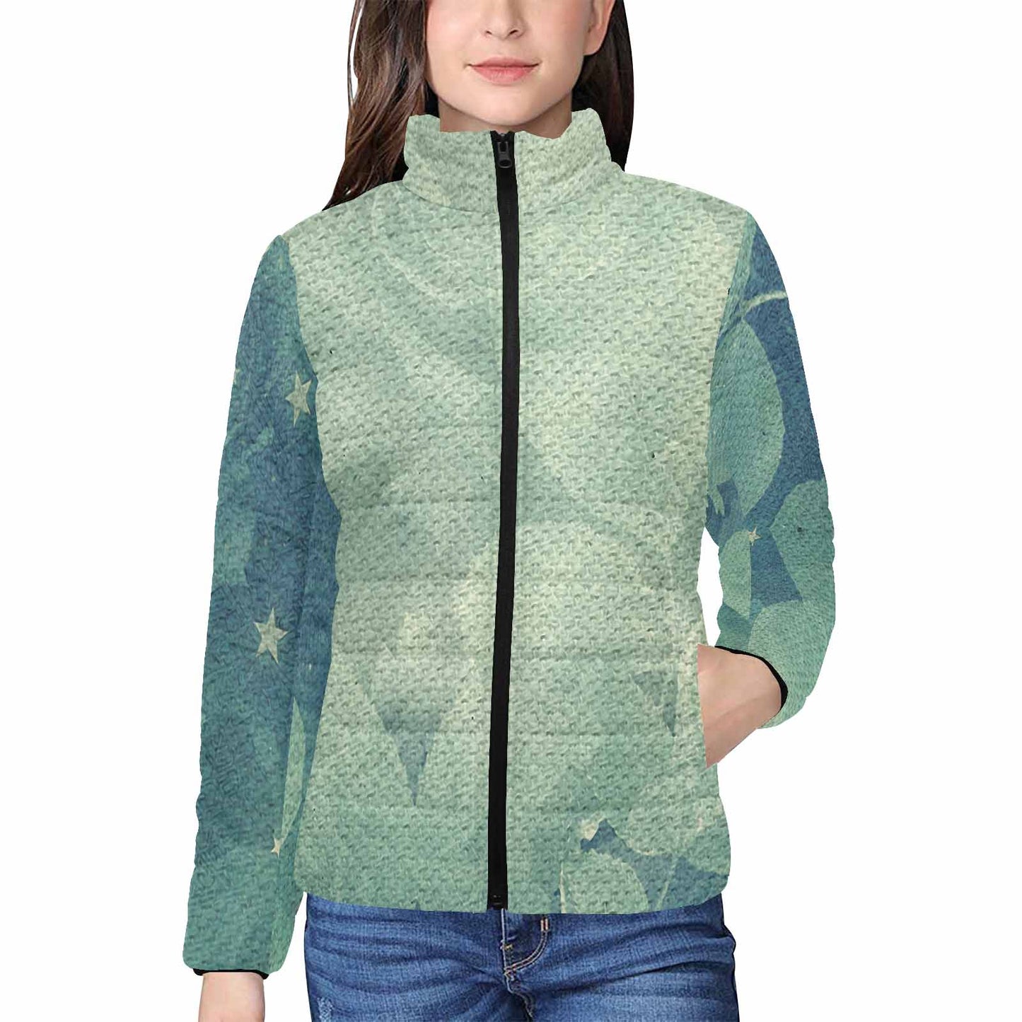 Antique general print quilted jacket, design 53