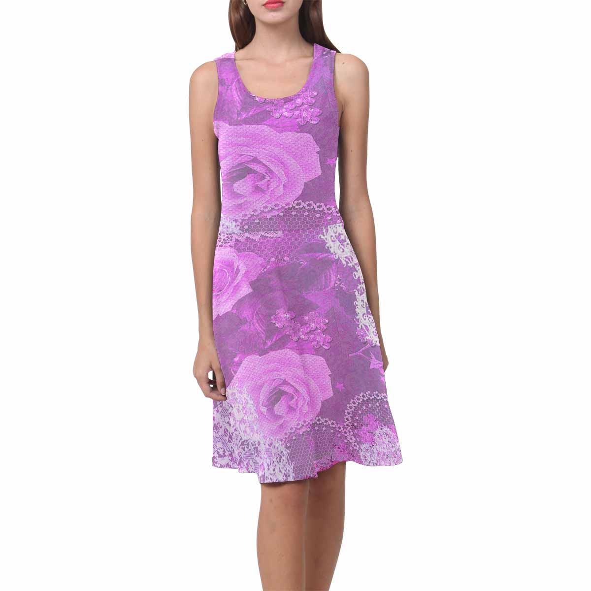 Victorian printed lace summer dress, Design 03