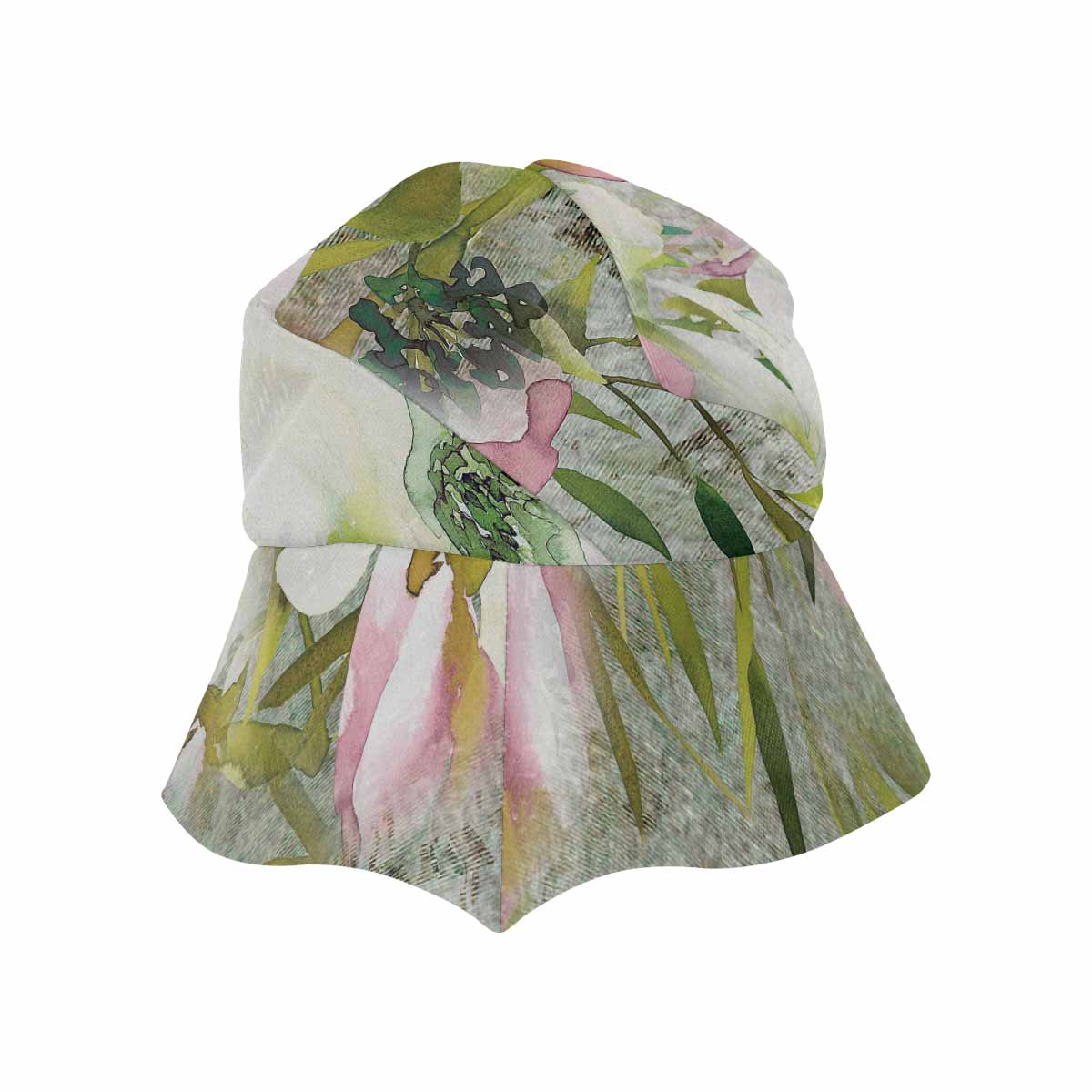 Vintage floral wide brim sunvisor Hat, outdoors hat, Design 03