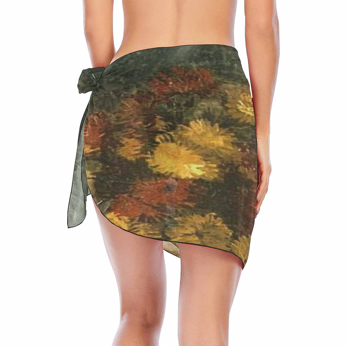 Vintage floral, beach sarong, beach coverup, swim wear, Design 28