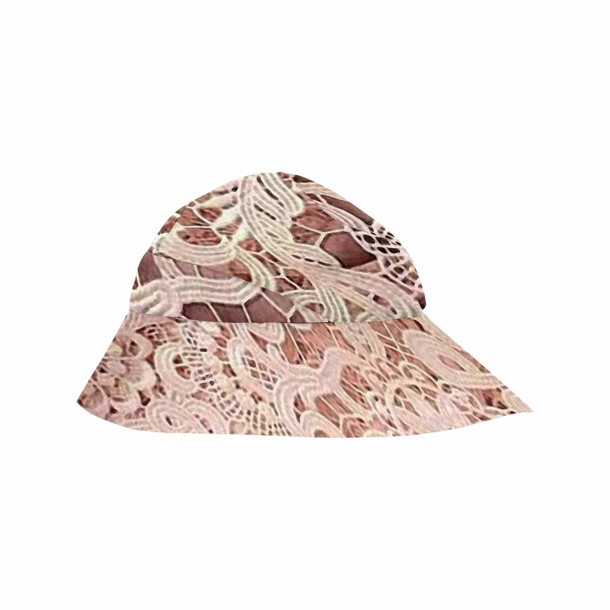 Victorian lace print, wide brim sunvisor Hat, outdoors hat, design 11