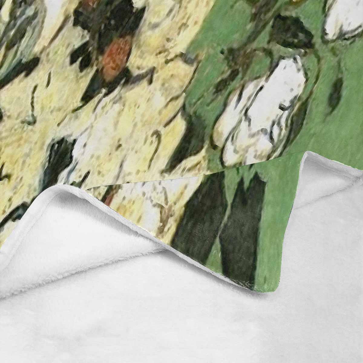 Vintage Floral BLANKET, LARGE 60 in x 80 in, Design 55 C50