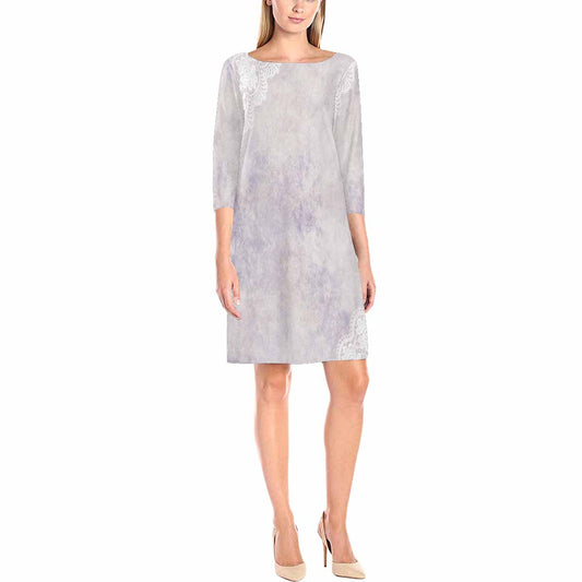 Victorian printed lace loose dress, Design 40