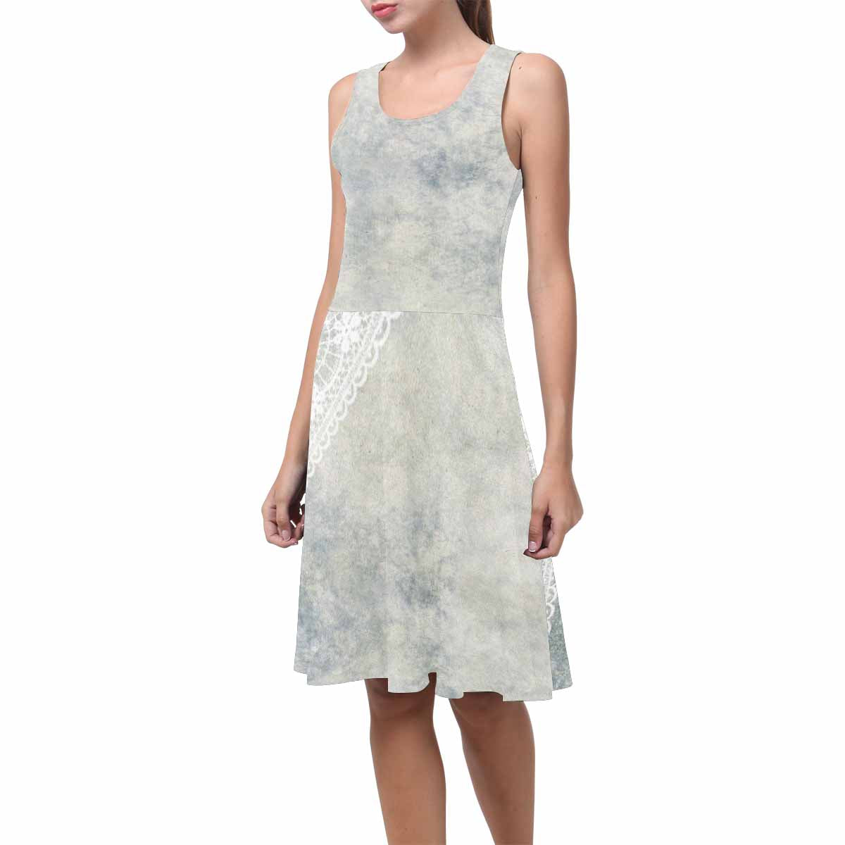 Victorian printed lace summer dress, Design 36