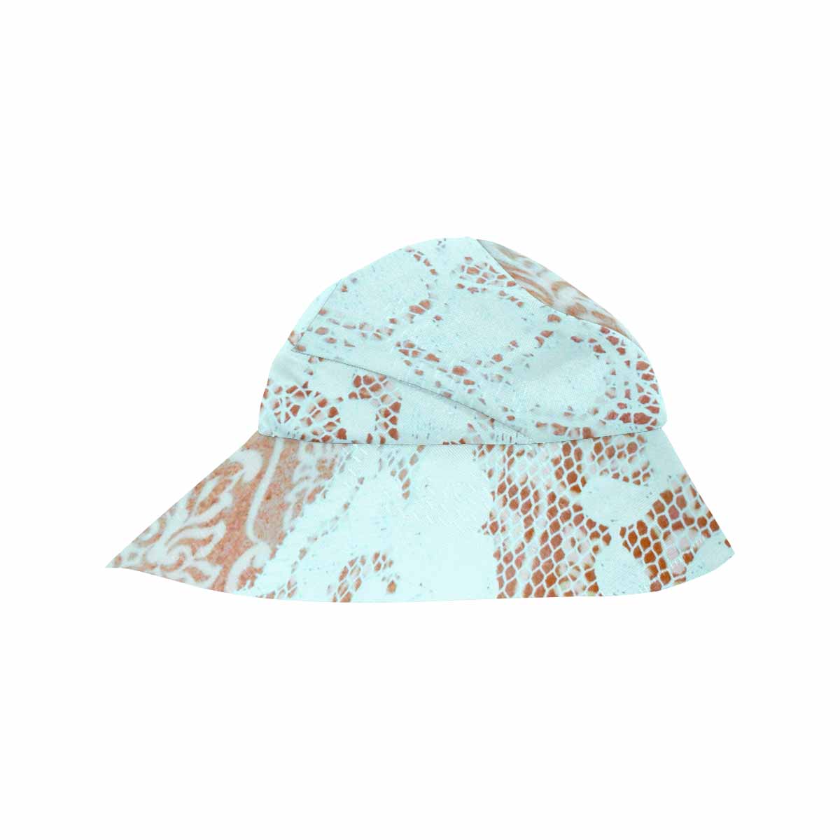 Victorian lace print, wide brim sunvisor Hat, outdoors hat, design 23