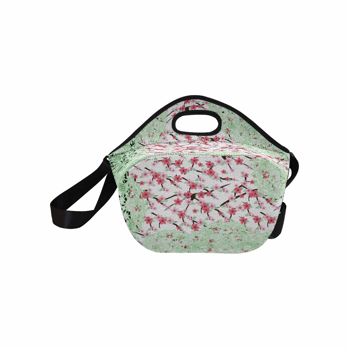 Victorian lace print insulated lunch bag, design 10