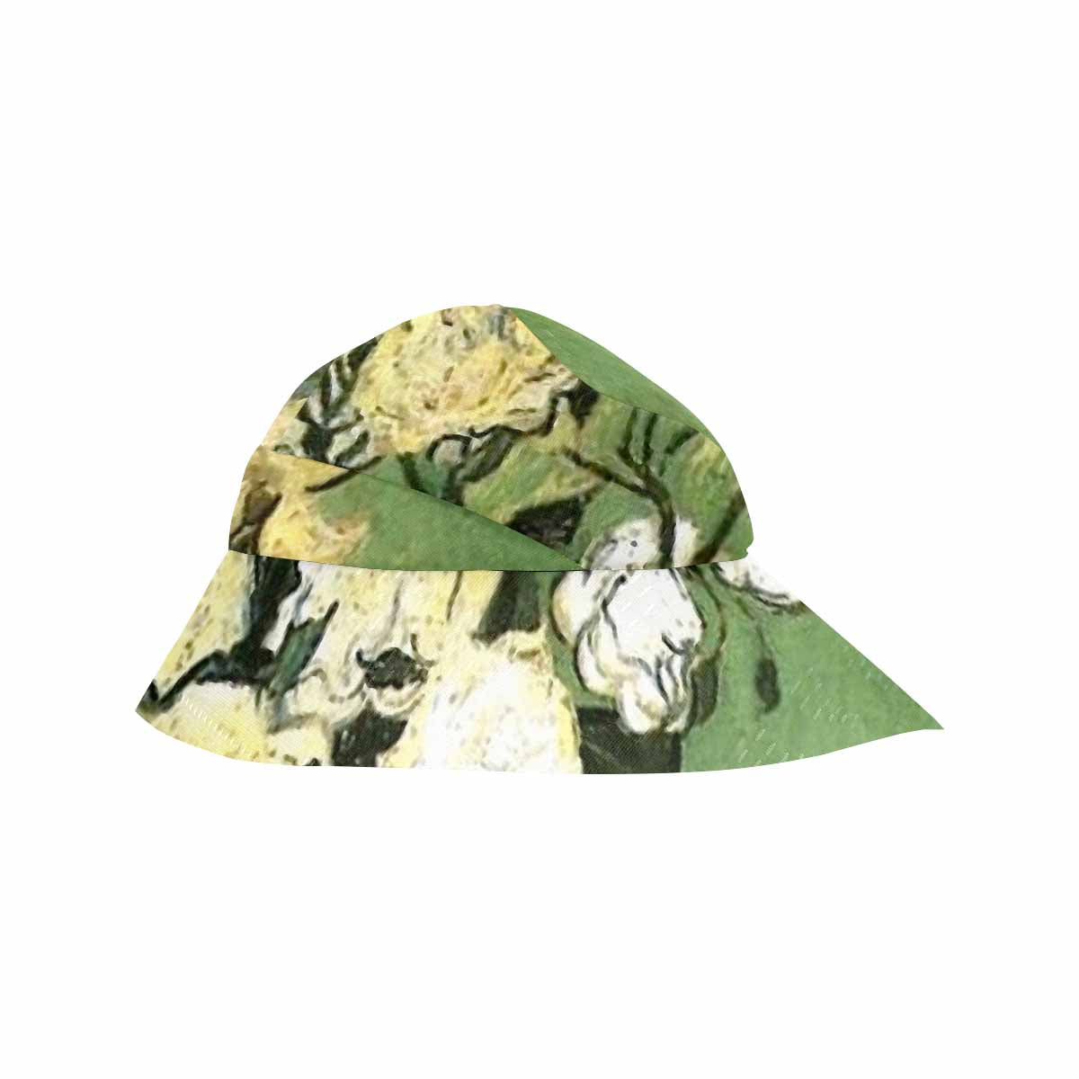 Vintage floral wide brim sunvisor Hat, outdoors hat, Design 55