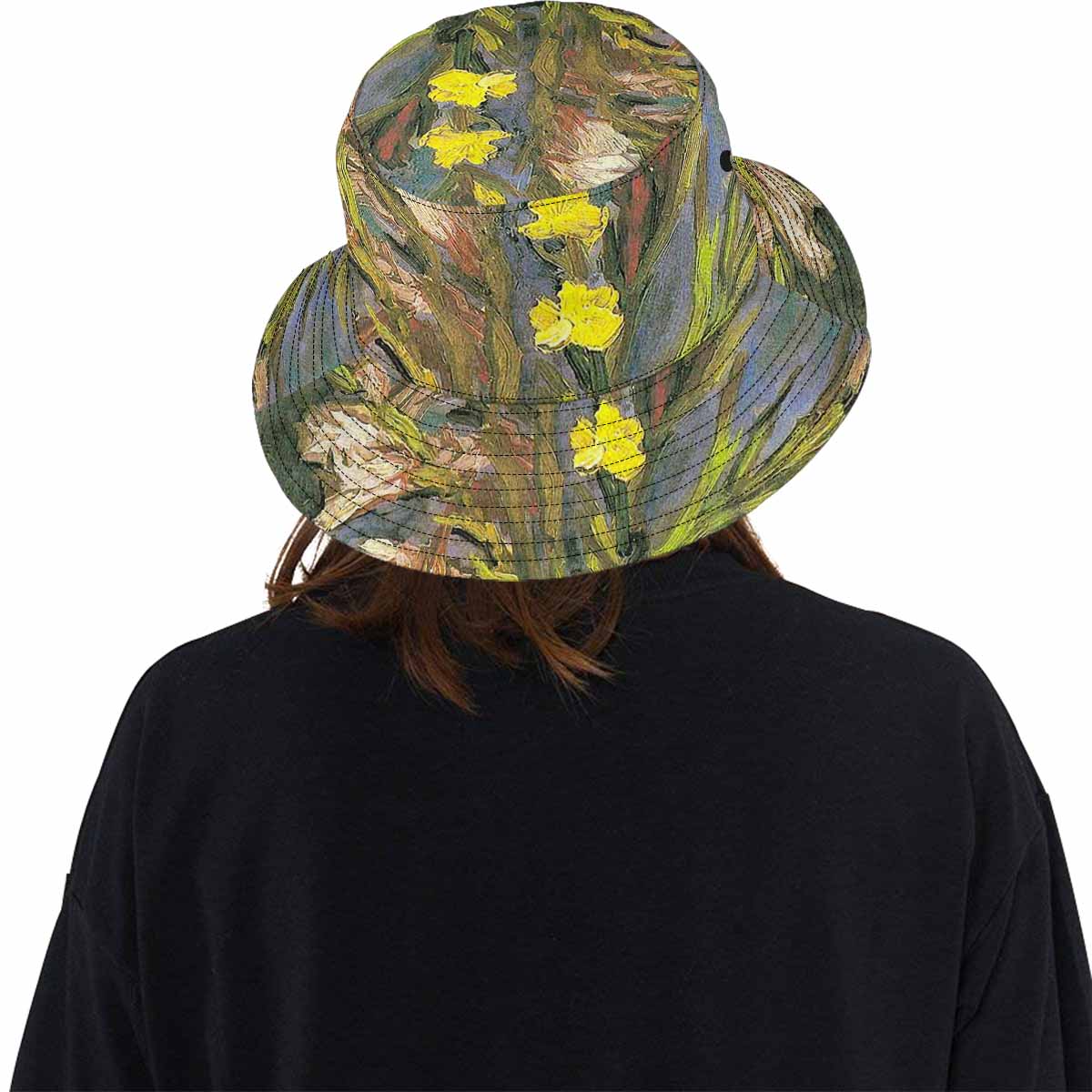 Vintage floral unisex bucket boonie Hat, outdoors hat, Design 59