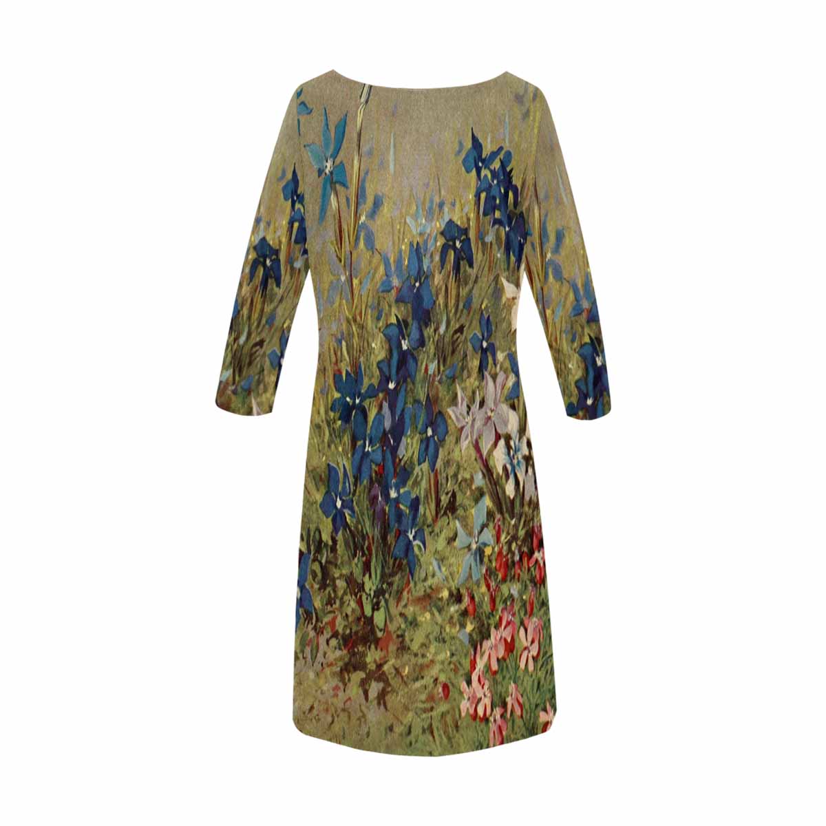 Vintage floral loose dress, model D29532 Design 39
