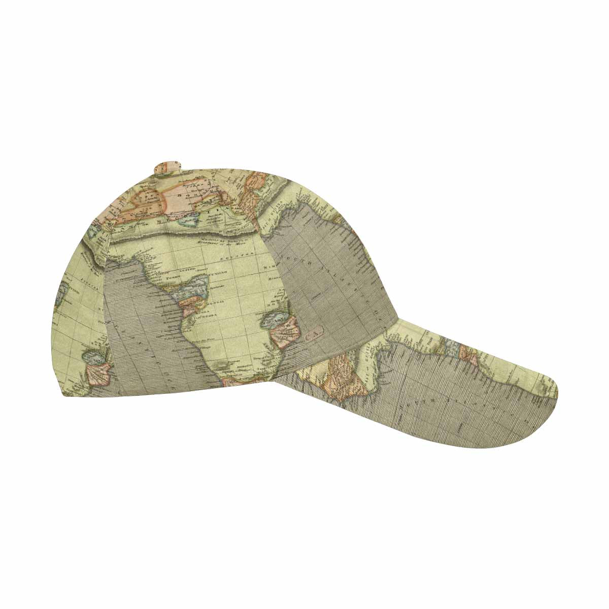 Antique Map design dad cap, trucker hat, Design 4