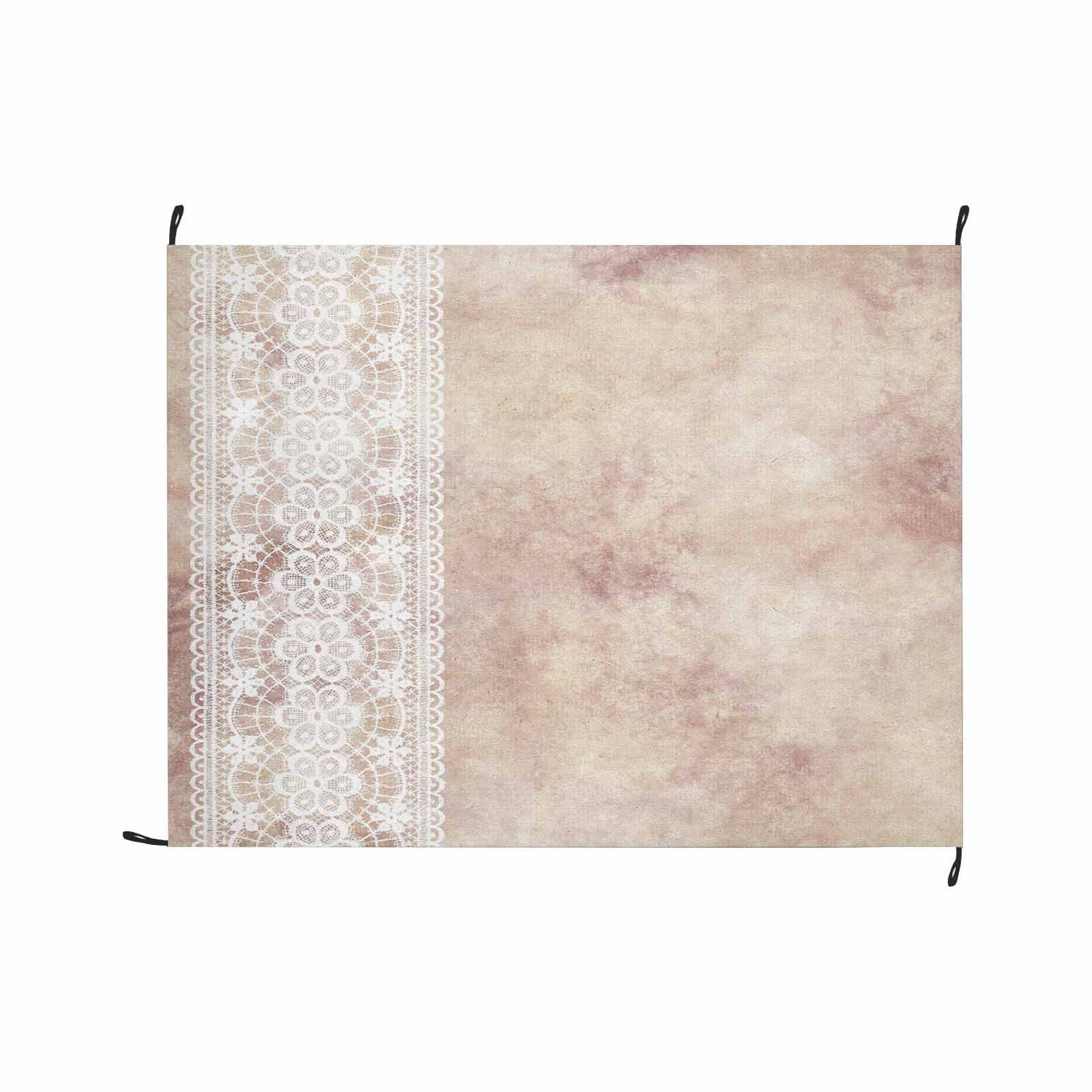 Victorian lace print waterproof picnic mat, 69 x 55in, design 35