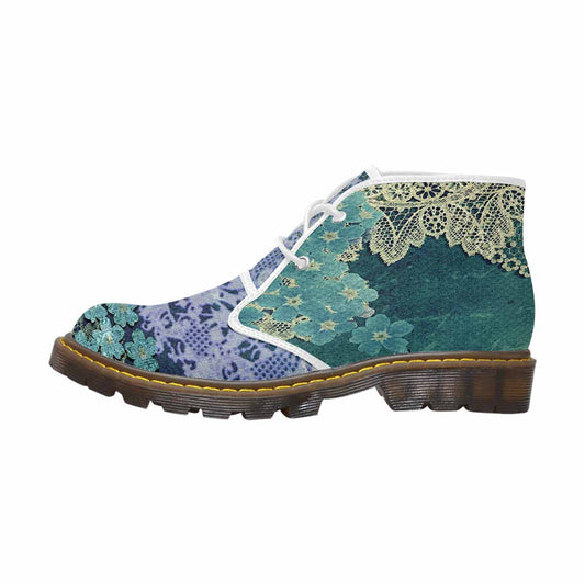 Lace Print, Cute comfy womens Chukka boots, design 05