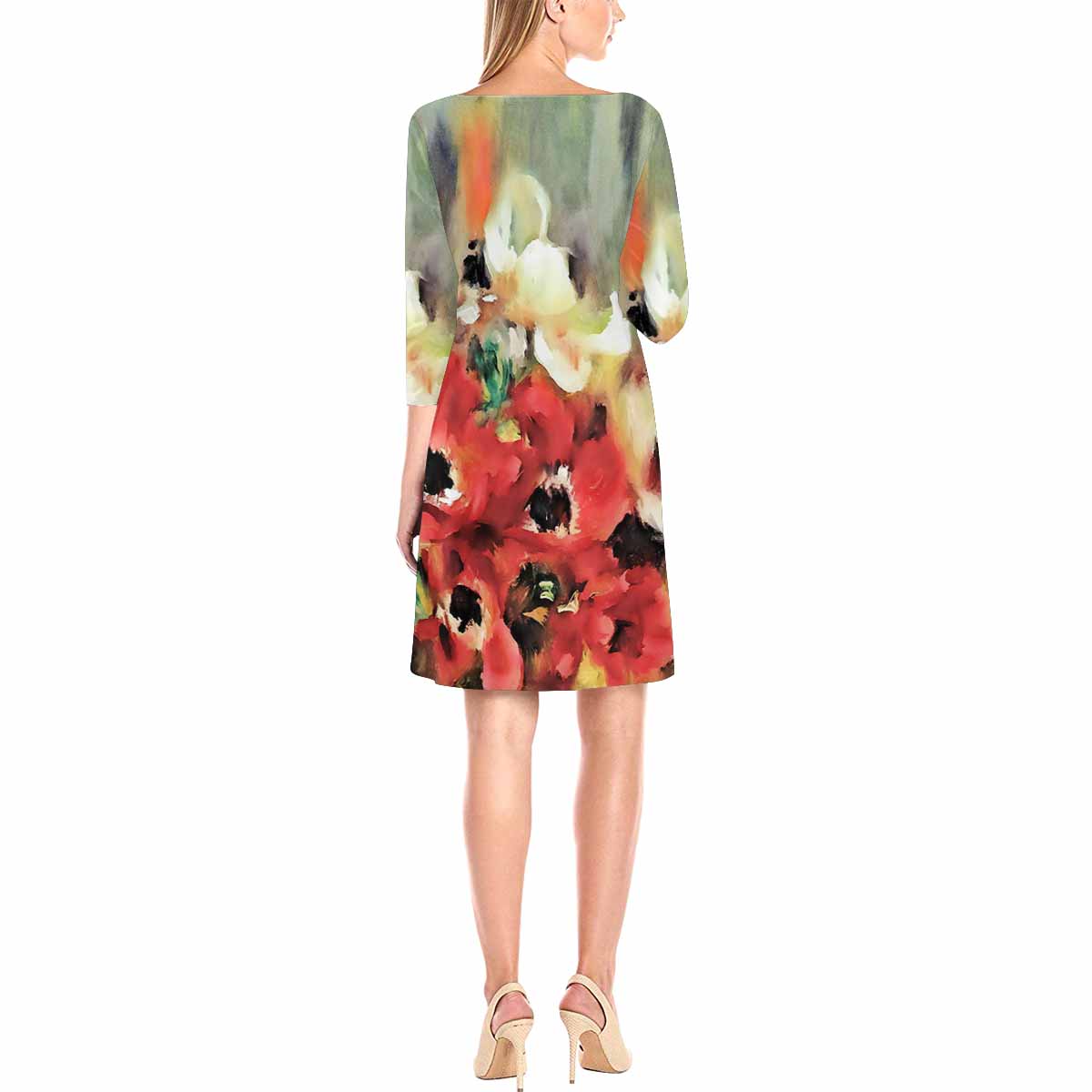Vintage floral loose dress, model D29532 Design 14