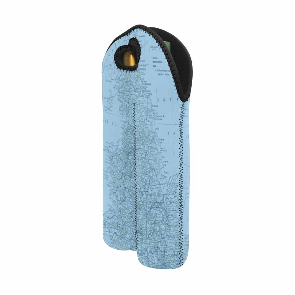 2 Bottle Antique map wine bag,Design 50