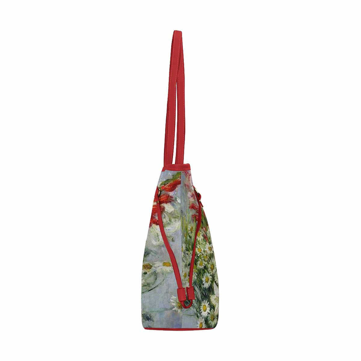 Vintage Floral Handbag, Classic Handbag, Mod 1695361 Design 43, RED TRIM