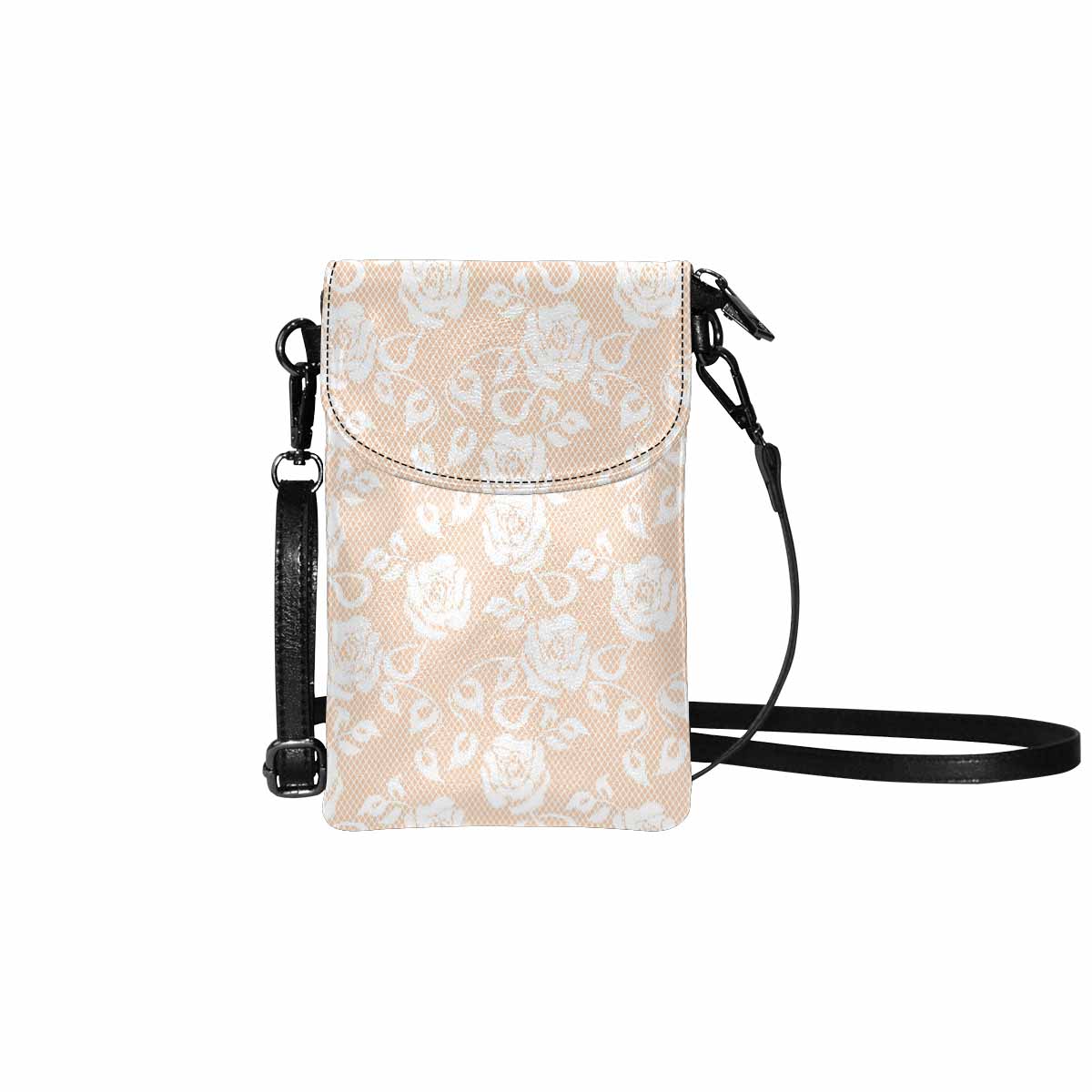Victorian lace print cell phone purse, mobile purse, Design 16