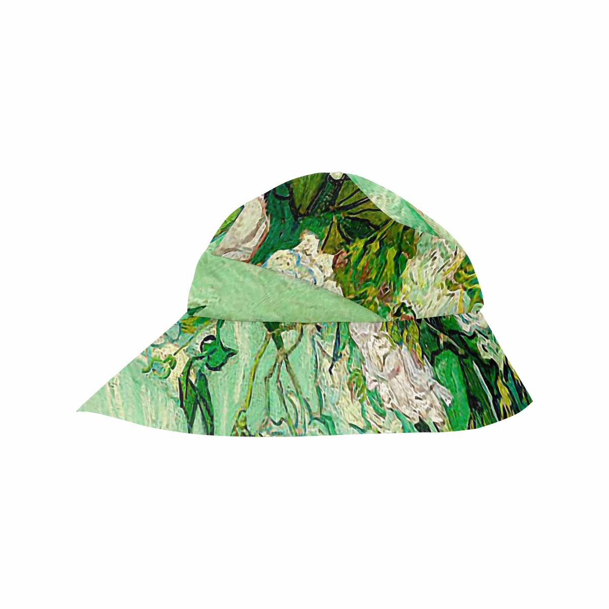 Vintage floral wide brim sunvisor Hat, outdoors hat, Design 45
