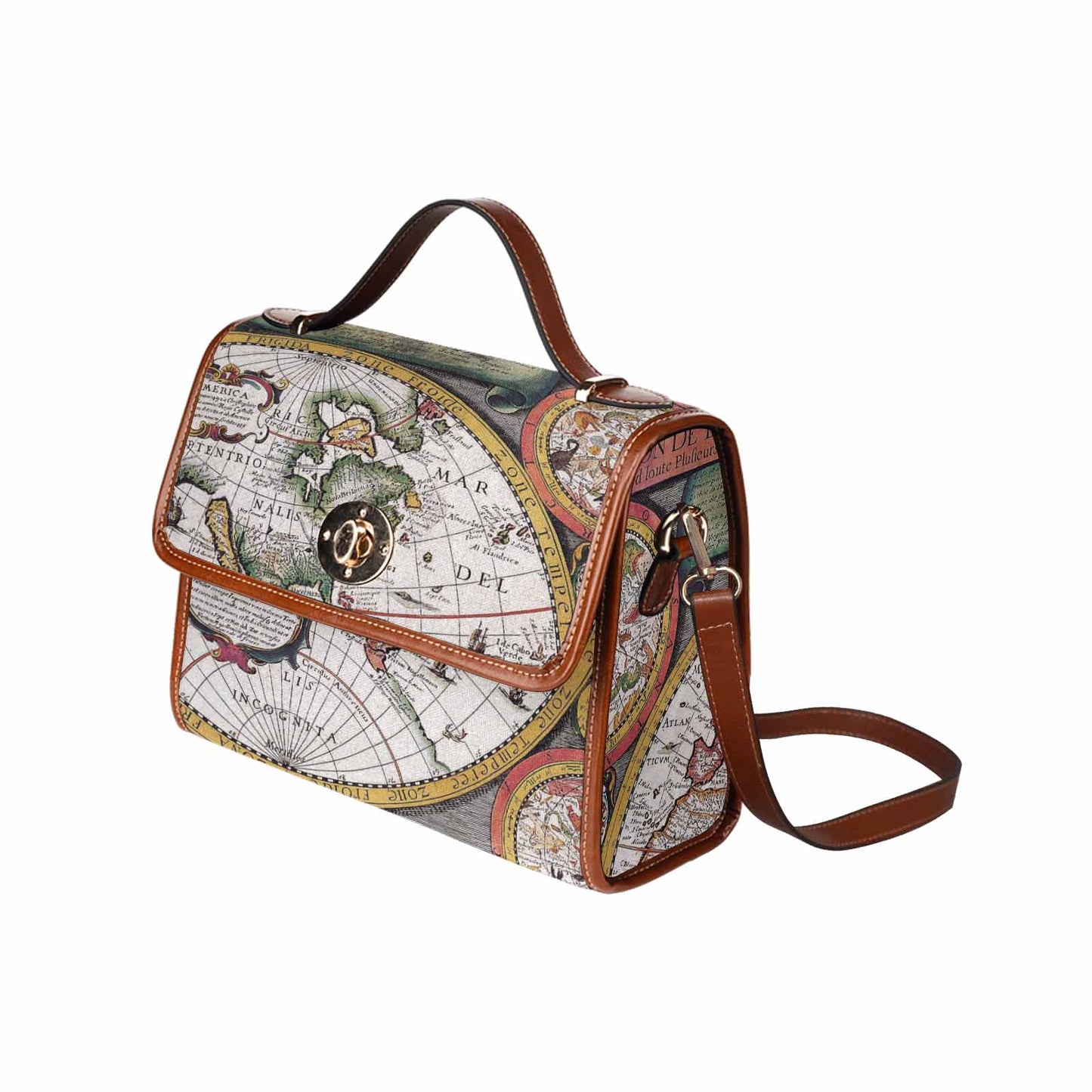 Antique Map Handbag, Model 1695341, Design 31