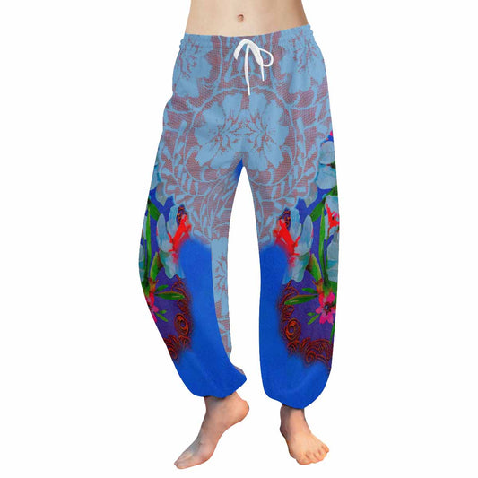 Victorian lace print Haram pants, loose comfy pants design 46