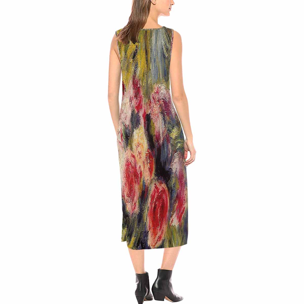 Vintage floral long dress, model D09538 Design 26