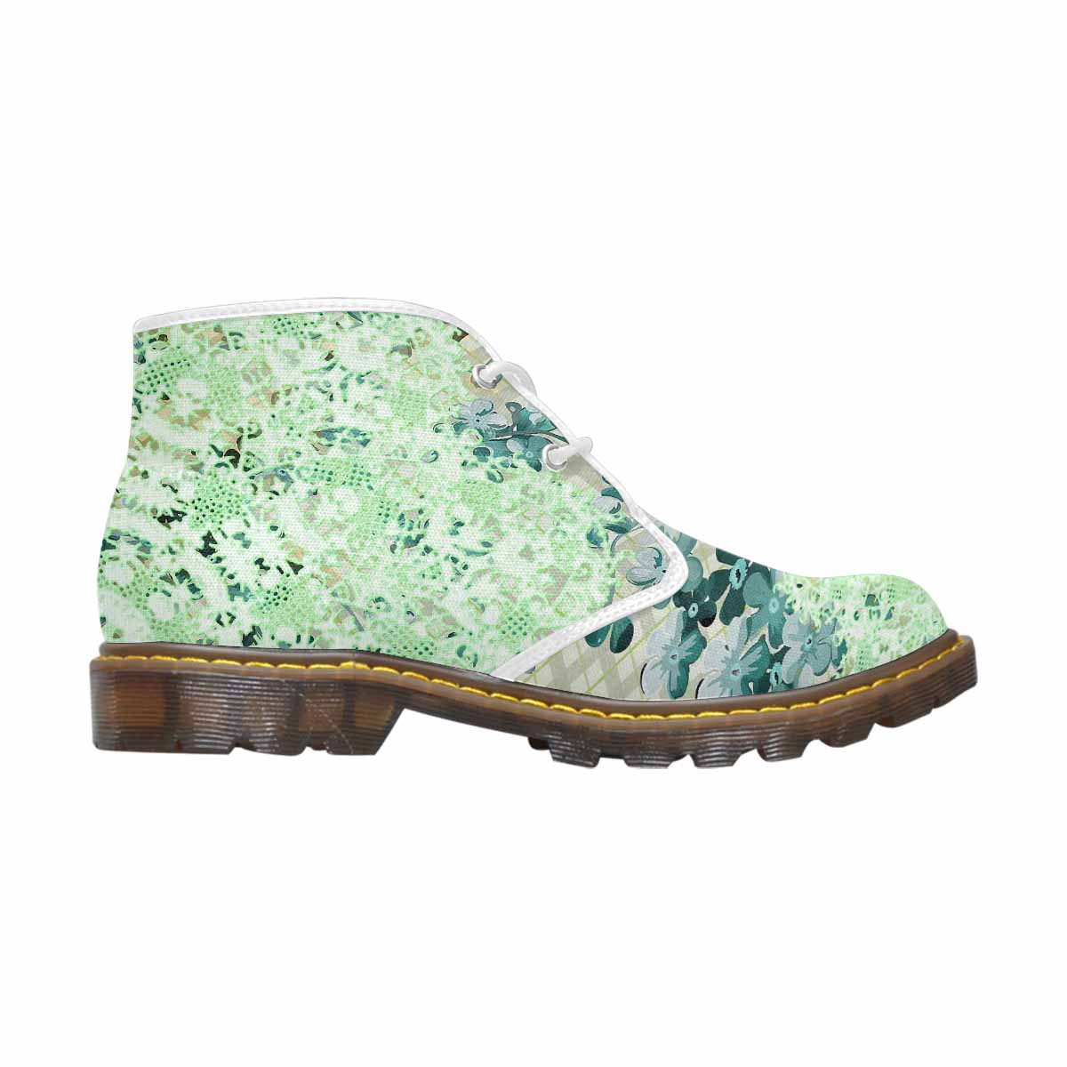 Lace Print, Cute comfy womens Chukka boots, design 53