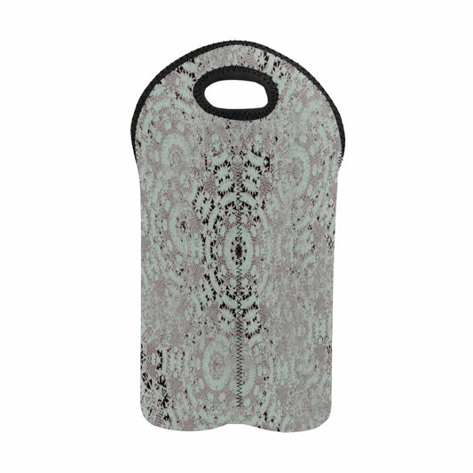 2 Bottle Victorian lace print wine bag, Design 51
