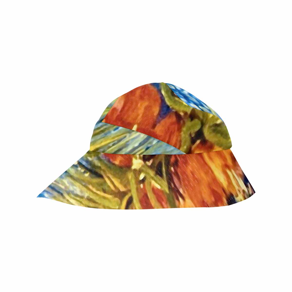 Vintage floral wide brim sunvisor Hat, outdoors hat, Design 42