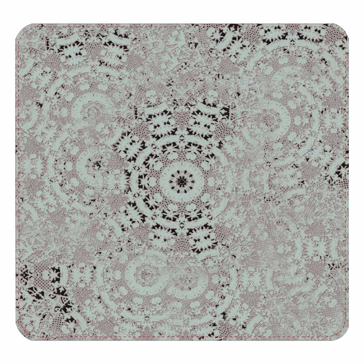 Victorian lace print womens wallet, clutch purse, red trim, design 51