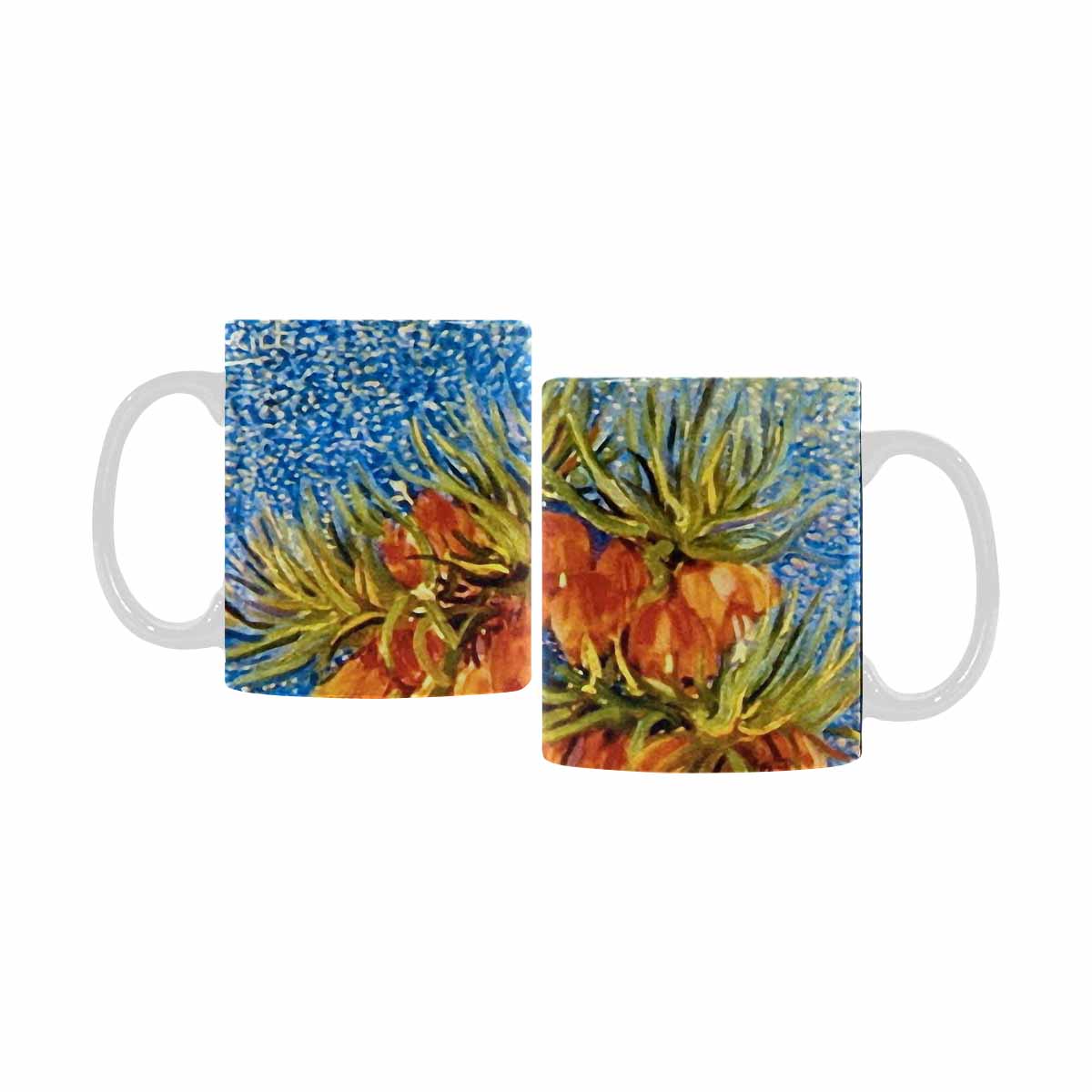 Vintage floral coffee mug or tea cup, Design 42