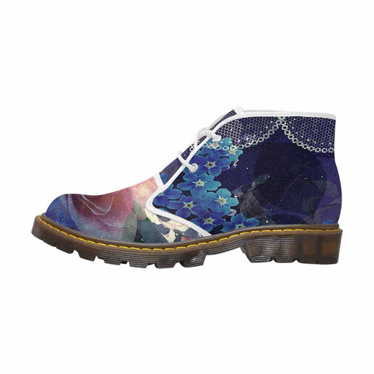 Lace Print, Cute comfy womens Chukka boots, design 02