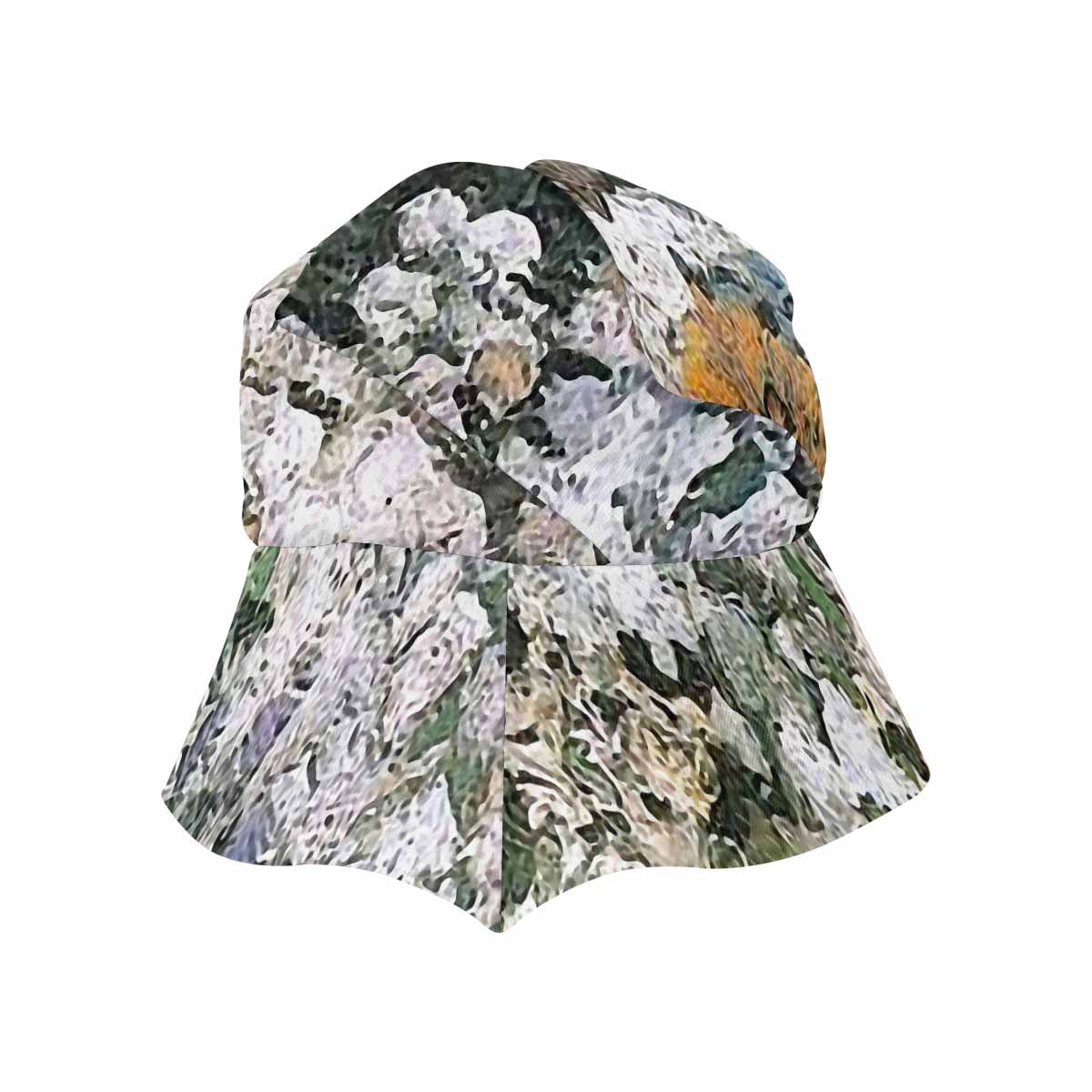 Vintage floral wide brim sunvisor Hat, outdoors hat, Design 07