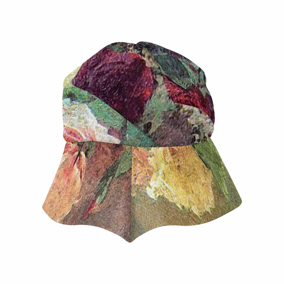 Vintage floral wide brim sunvisor Hat, outdoors hat, Design 29