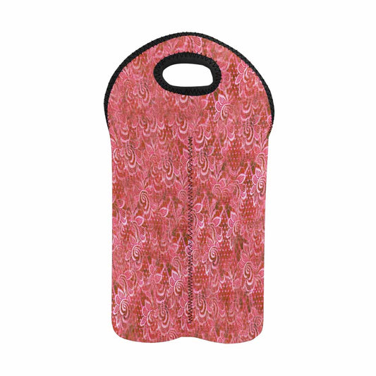 2 Bottle Victorian lace print wine bag, Design 33