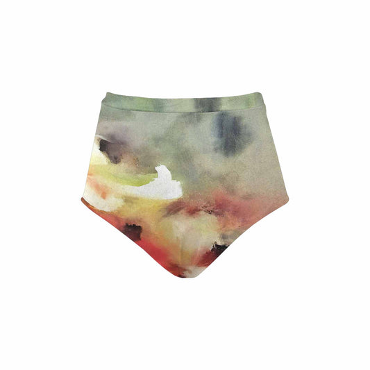 Vintage floral High waist bikini bottom, Design 14