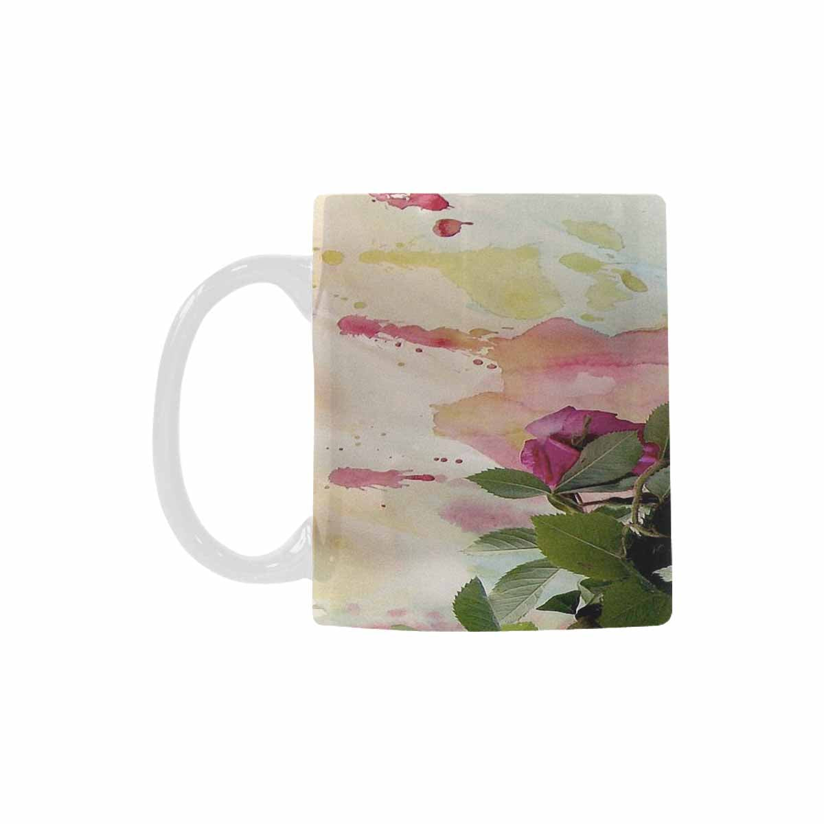 Vintage floral coffee mug or tea cup, Design 21