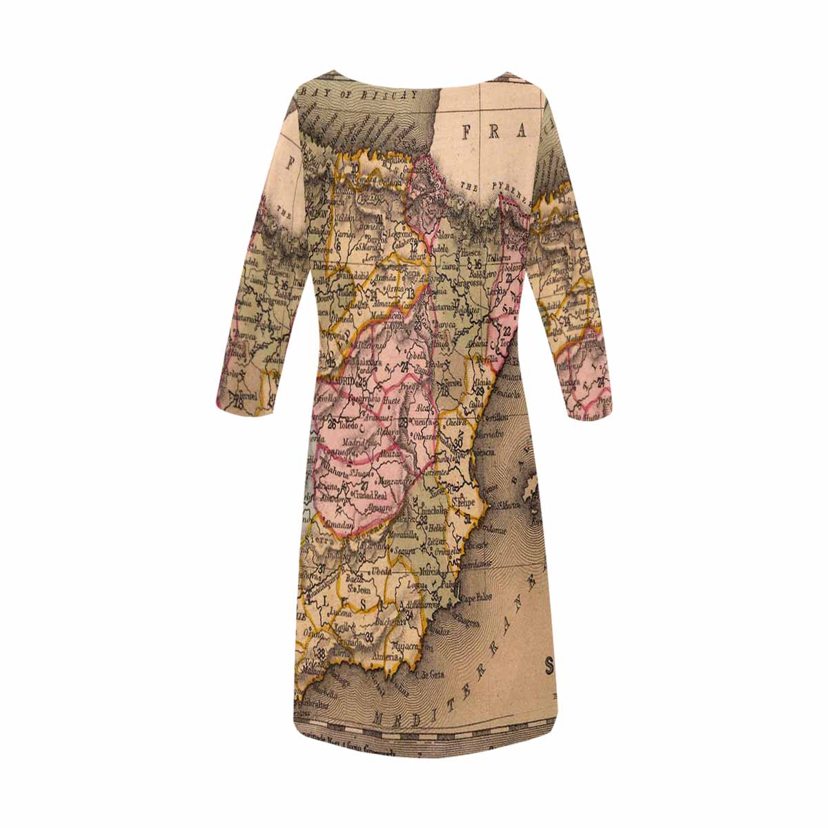 Antique Map loose dress, MODEL 29532, design 08