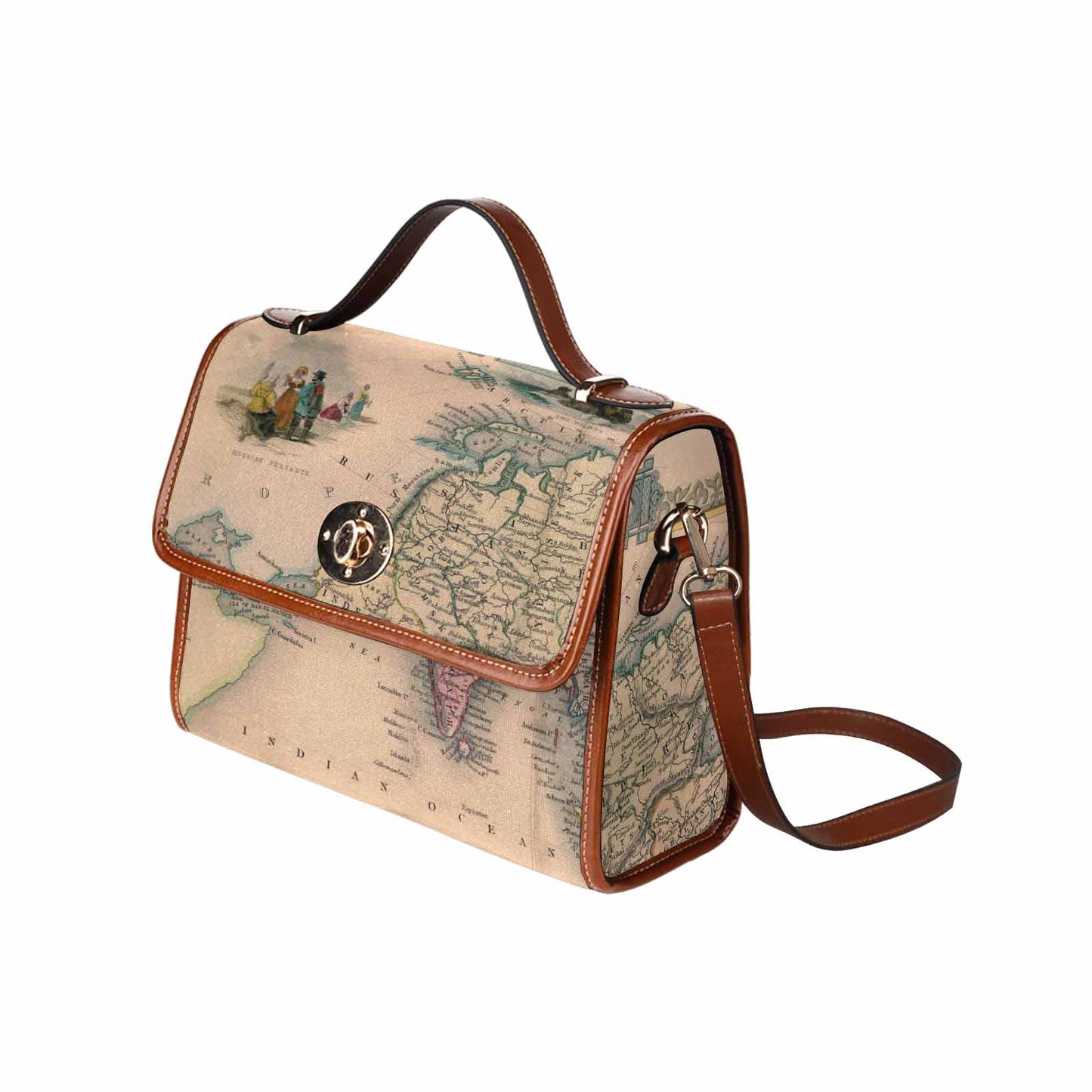 Antique Map Handbag, Model 1695341, Design 37