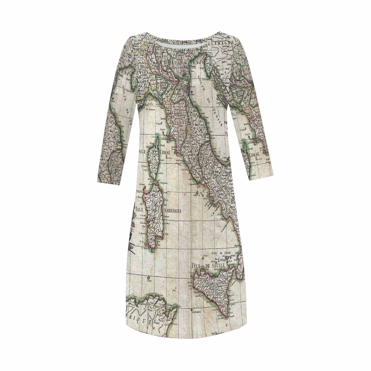 Antique Map loose dress, MODEL 29532, design 52